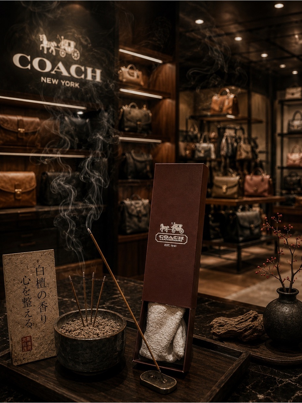 Coach Japanese Travel Incense Set.  Collector item
